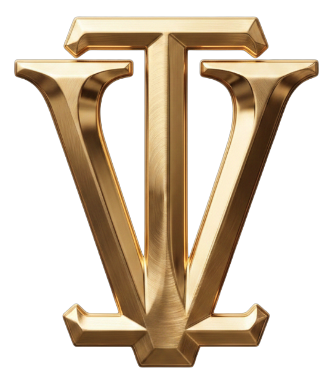 Success TV Real Estate – Goldenes TV-Monogramm Logo